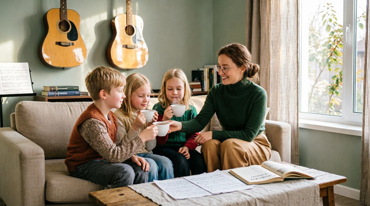 уютная обстановка в студии вокала