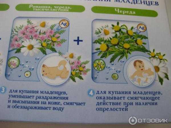 Ванна с чередой для новорожденного