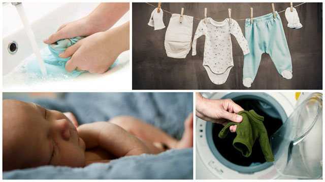 Как и чем стирать вещи новорожденного ребенка?