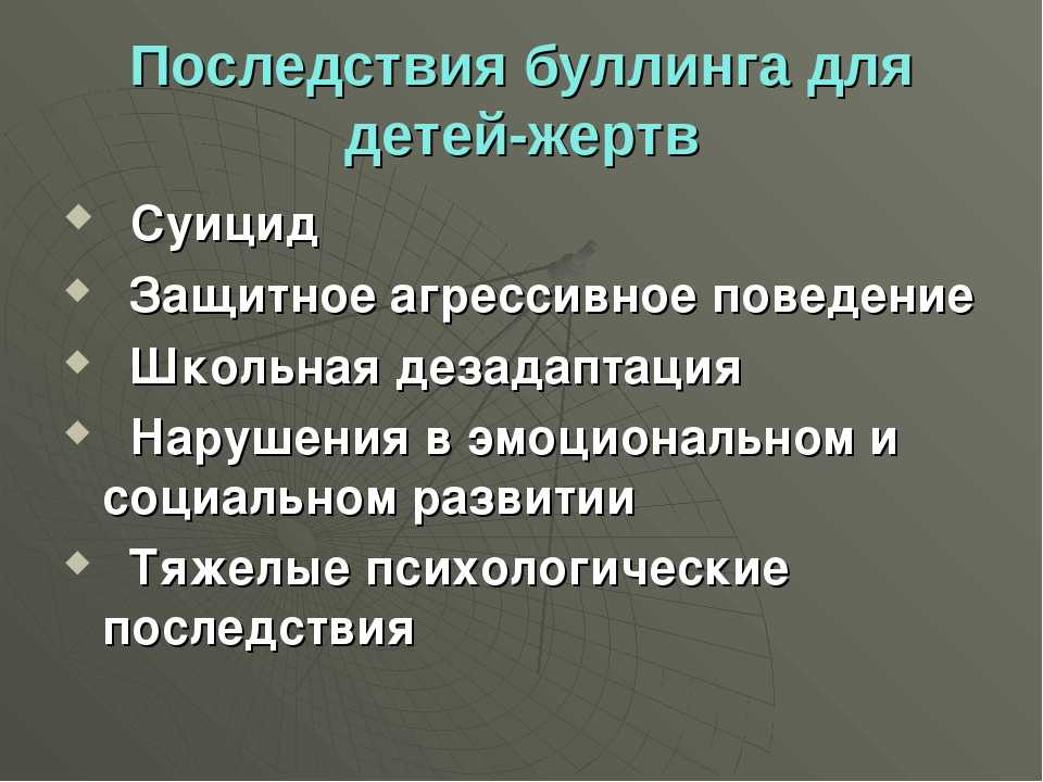 План профилактики буллинга в школе