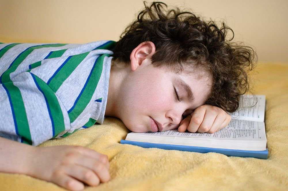 Школа уроки спать. Спящий мальчик.